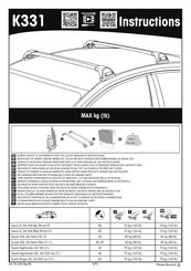 Yakima K331 Instructions De Montage