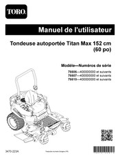 Toro 76606 Manuel De L'utilisateur