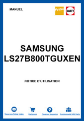 Samsung S27B80 T Serie Notice D'utilisation