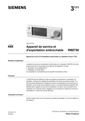 Siemens Synco 700 RMZ790 Mode D'emploi