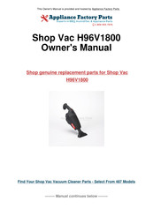 Shop-Vac H96V Manuel D'utilisation