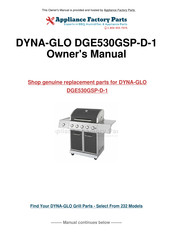 Dyna-Glo DGE530GSP-D-1 Mode D'emploi