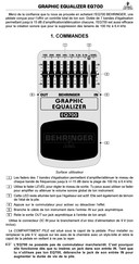 Behringer Graphic Equalizer EQ700 Guide Rapide