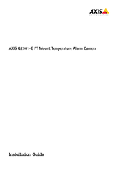 Axis Communications Q2901-E PT Instructions D'installation