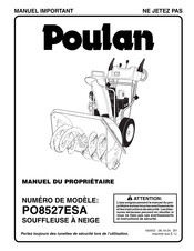 Poulan PO8527ESA Manuel Du Propriétaire