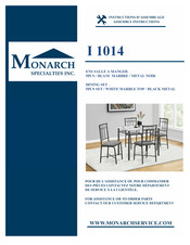 Monarch Specialties I 1014 Instructions D'assemblage