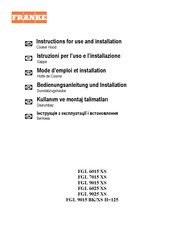 Franke FGL 6025 XS Mode D'emploi Et Installation