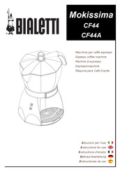 Bialetti Mokissima CF44 Instructions D'emploi