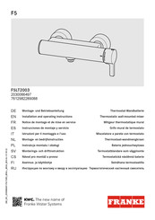 Franke 7612982289088 Notice De Montage Et De Mise En Service