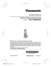 Panasonic KX-TGMA44C Manuel D'installation