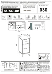 Inter-Furn SCANDIK 2044-030-B9 Instructions De Montage