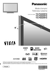 Panasonic VIERA TX-P50GW10 Mode D'emploi