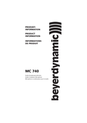 Beyerdynamic MC 740 Information De Produit