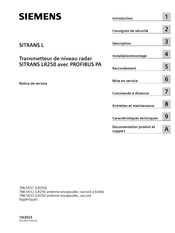 Siemens SITRANS LR250 7ML5432 Notice De Service