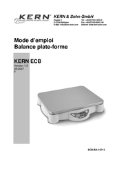 KERN ECB Série Mode D'emploi