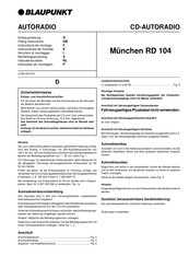 Blaupunkt München RD 104 Instructions De Montage