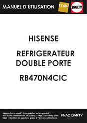 Hisense RB470N4CIC Notice D'utilisation