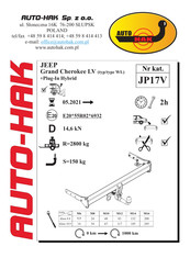 AUTO-HAK JP17V Instructions De Montage