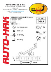 AUTO-HAK D66A Instructions De Montage