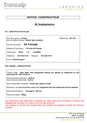 Transalp Lamakina SF-143 Notice Constructeur