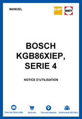 Bosch KGB86 Série Manuel D'utilisation