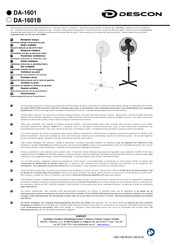 Descon DA-1601B Mode D'emploi Avec Bulletin De Garantie