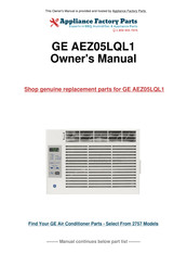 GE AEZ05 Manuel D'utilisation Et Instructions D'installation