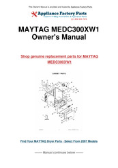 Maytag MEDC300XW1 Guide D'utilisation Et D'entretien