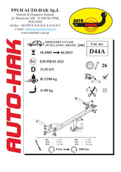 AUTO-HAK D44A Instructions De Montage