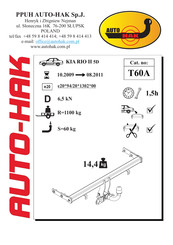 AUTO-HAK T60A Instructions De Montage