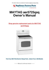 Maytag aer5725qaq Manuel De Mise En Service