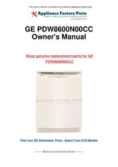 GE Profile CDW9000 Series Manuel Du Propriétaire