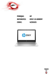 HP ENVY 13-D000NF Manuel De L'utilisateur