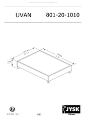 Jysk UVAN 801-20-1010 Instructions De Montage