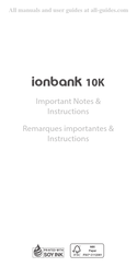 Moshi ionbank 10K Guide De Démarrage Rapide