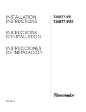 Thermador T36BT71FS Instructions D'installation