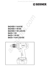 BTI BACHDD-1 18V BC Traduction Des Instructions Originales