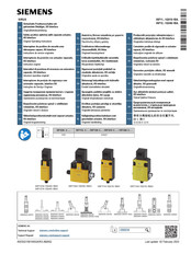 Siemens SIRIUS 3SF12-1QV40-1BA Serie Instructions De Service