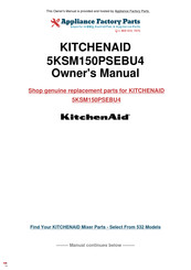 KitchenAid 5KSM150PSEBU4 Mode D'emploi