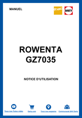 Rowenta GZ7035 Instructions D'utilisation