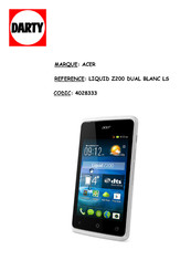 Acer LIQUID Z200 Duo Manuel De L'utilisateur