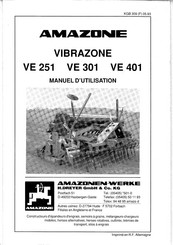 Amazone VIBRAZONE VE 401 Manuel D'utilisation