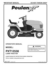 Poulan XT PXT12538 Mode D'emploi