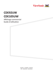 ViewSonic CDE105UW Guide D'utilisation