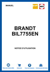 Brandt BIL7755EN Manuel D'instruction