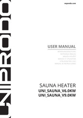 UNIPRODO UNI SAUNA V6.0KW Manuel D'utilisation