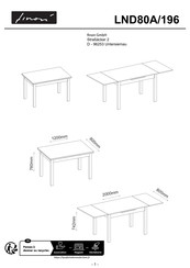 finori LND80A/196 Instructions De Montage