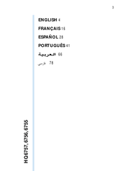 Philips HQ6757 Mode D'emploi