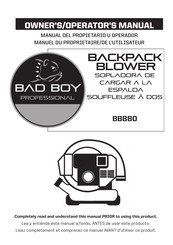 Bad Boy PROFESSIONAL BB880 Manuel Du Propriétaire/De L'utilisateur