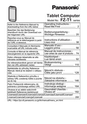 Panasonic FZ-T1 Instructions D'utilisation